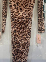 Vestido bardotte animal print