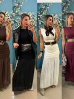 Vestido punto bambula combinado