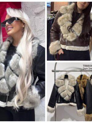 Cazadora pelito cierre lateral