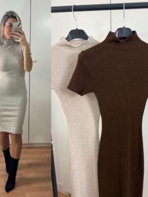 Vestido Canalé manga corta