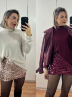 Falda pantalón lentejuelas