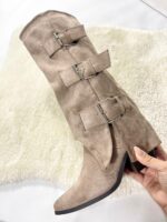 Bota polaina Hebilla taupe