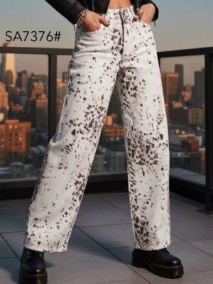 Pantalon wide leg print