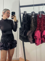 Falda lentejuelas globo