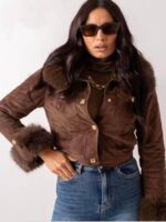 Cazadora antelina chocolate