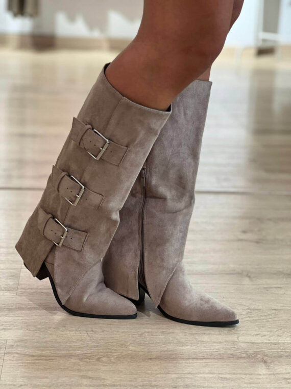 Bota polaina Hebilla taupe