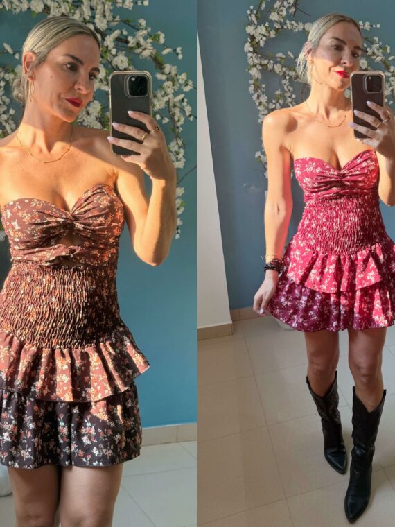 Vestido floral volantito