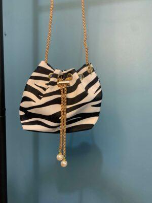 Bolso saquito cebra