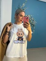 Camiseta Labubu beige
