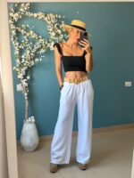 Pantalón linoso con cinturón