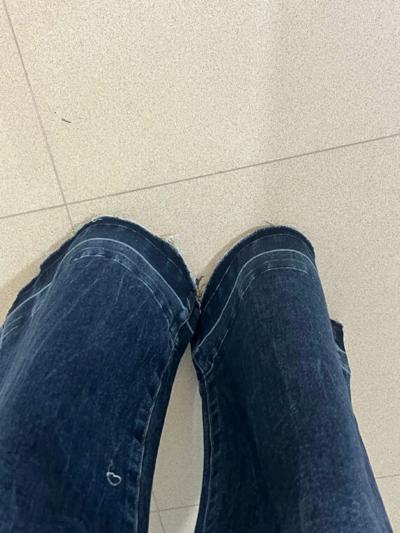 Jean desflecado wide leg