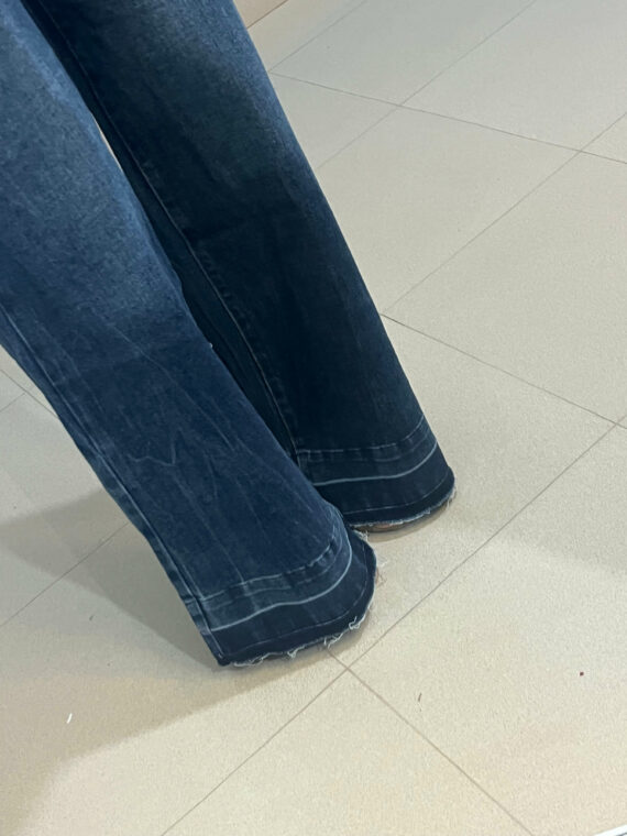 Jean desflecado wide leg