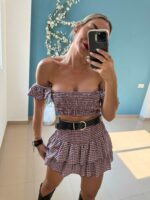 Faldita pantalón vichy