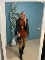 Vestido punto flequitos