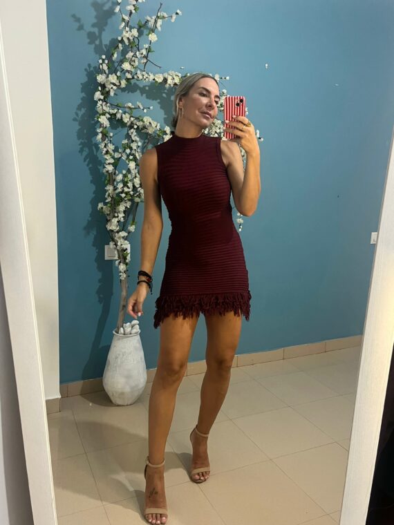 Vestido punto flequitos