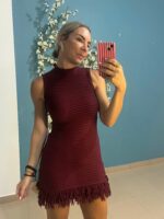 Vestido punto flequitos