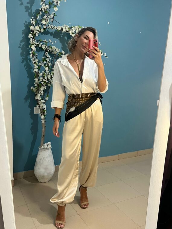 Pantalón bombacho raso