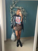 Falda tul animal print
