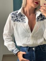 Camisa bordados bambula
