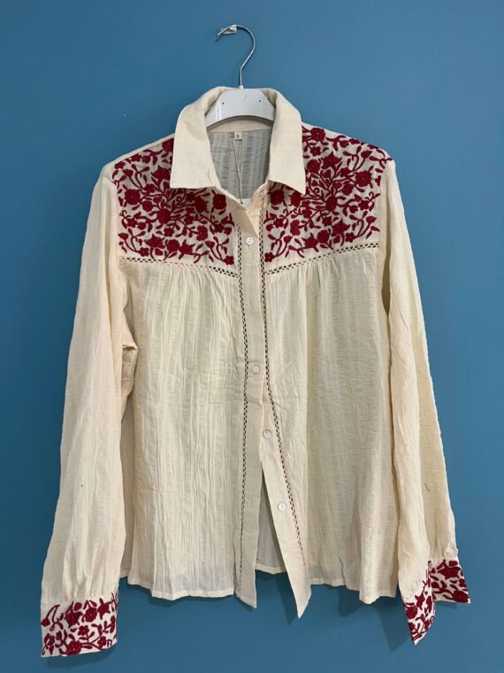 Camisa bordados bambula