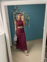 Vestido punto bambula combinado