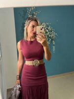 Vestido punto bambula combinado
