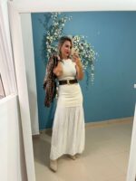 Vestido punto bambula combinado