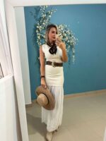 Vestido punto bambula combinado
