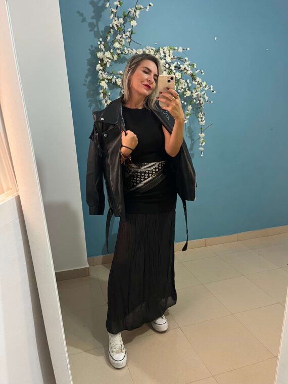 Vestido punto bambula combinado