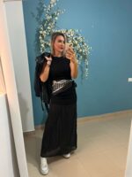 Vestido punto bambula combinado