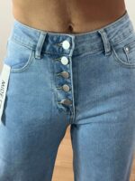 Jean wide leg abotonado