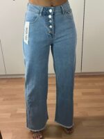 Jean wide leg abotonado