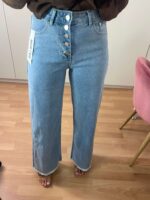 Jean wide leg abotonado