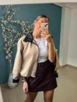 Bomber antelina cuello polipiel