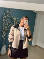 Bomber antelina cuello polipiel