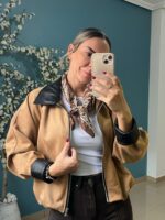 Bomber antelina cuello polipiel