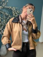 Bomber antelina cuello polipiel