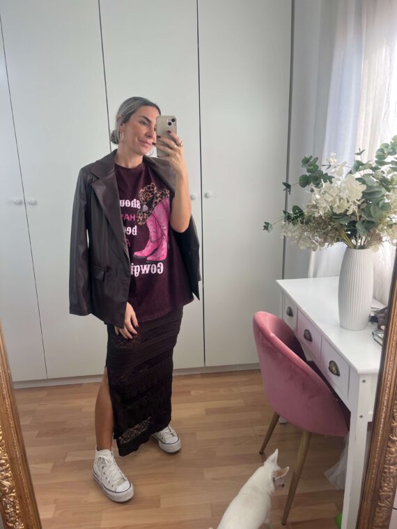 Camiseta Cow boy boots burdeos