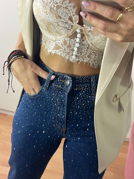 Jean strass wide leg