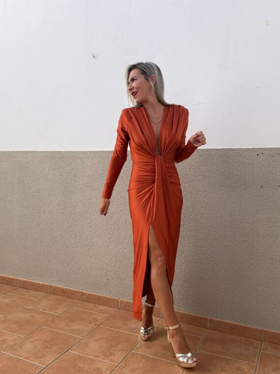 Vestido Catrice manga cobre