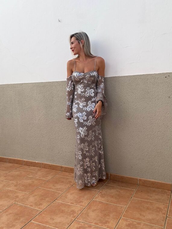 Vestido flor lentejuela