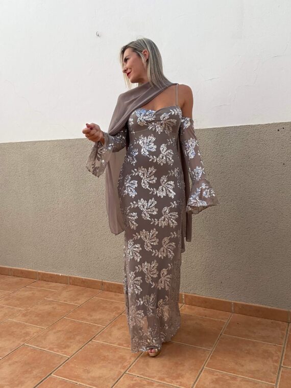 Vestido flor lentejuela