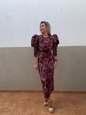 Vestido Nápoles marrón