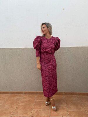 Vestido Napolés grosella