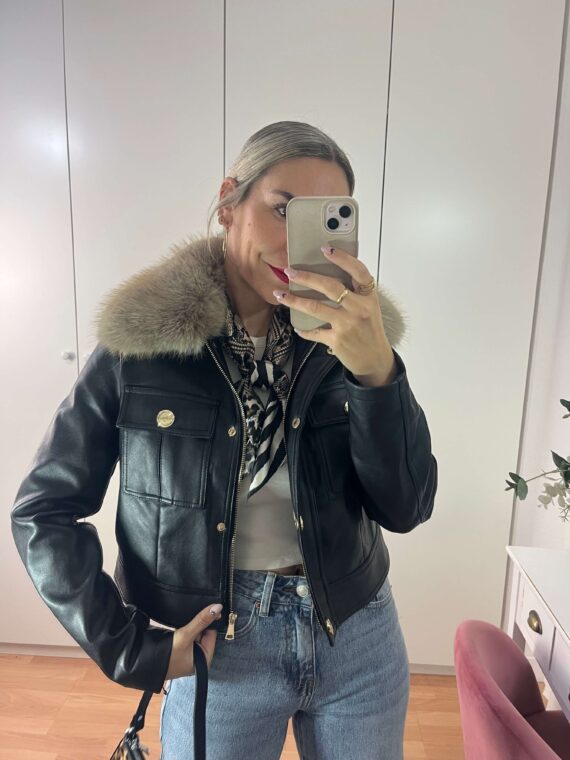 Chaqueta polipiel pelito