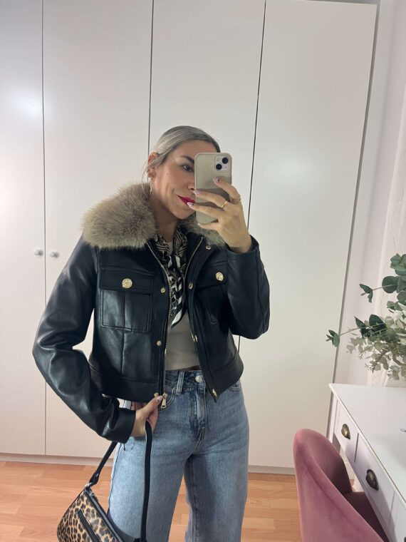 Chaqueta polipiel pelito