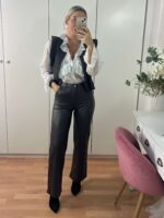 Pantalón cropped polipiel