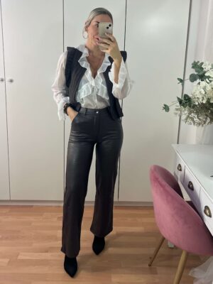 Pantalón cropped polipiel