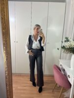 Pantalón cropped polipiel