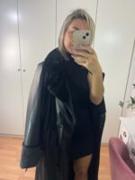 Gabardina polipiel cuello pelito